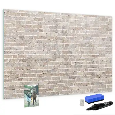Lavagna magnetica per disegnare decorazione effetto muro di mattoni