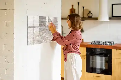 Lavagna magnetica per disegnare decorazione effetto muro di mattoni