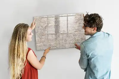 Lavagna magnetica per disegnare decorazione effetto muro di mattoni