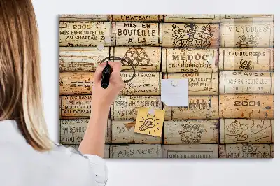 Lavagna magnetica per scrivere con tappi di sughero