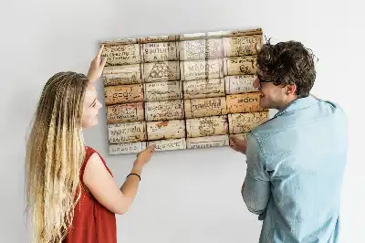 Lavagna magnetica per scrivere con tappi di sughero