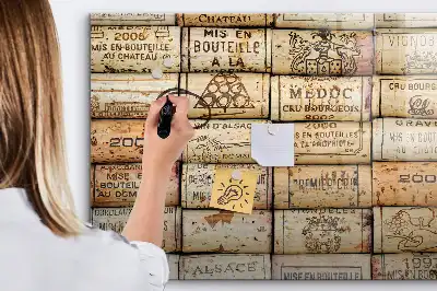 Lavagna magnetica per scrivere con tappi di sughero