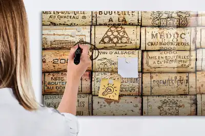 Lavagna magnetica per scrivere con tappi di sughero