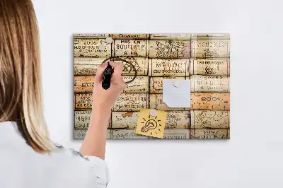 Lavagna magnetica per scrivere con tappi di sughero