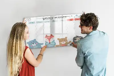 Lavagna magnetica per disegnare con orari settimanali