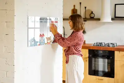 Lavagna magnetica per disegnare con orari settimanali