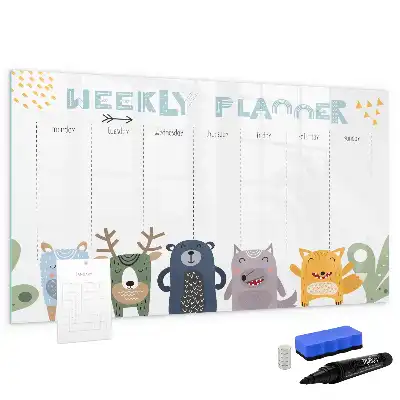 Lavagna magnetica per scrivere pianificatore settimanale per bambini