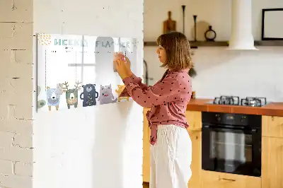 Lavagna magnetica per scrivere pianificatore settimanale per bambini