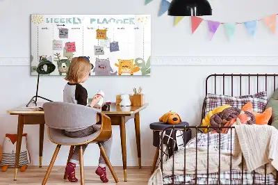 Lavagna magnetica per scrivere pianificatore settimanale per bambini