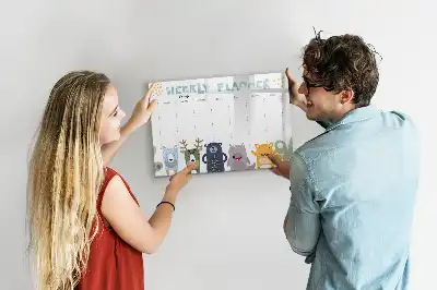 Lavagna magnetica per scrivere pianificatore settimanale per bambini