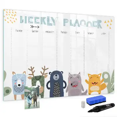 Lavagna magnetica per scrivere pianificatore settimanale per bambini