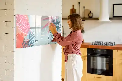 Lavagna magnetica per disegnare motivo foglie pastello