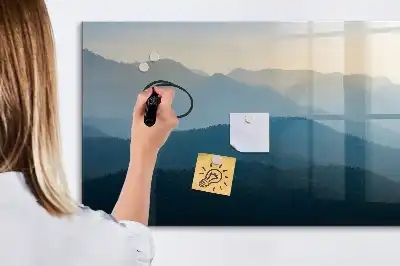 Lavagna magnetica per scrivere con stampa a tema astrazione di paesaggio
