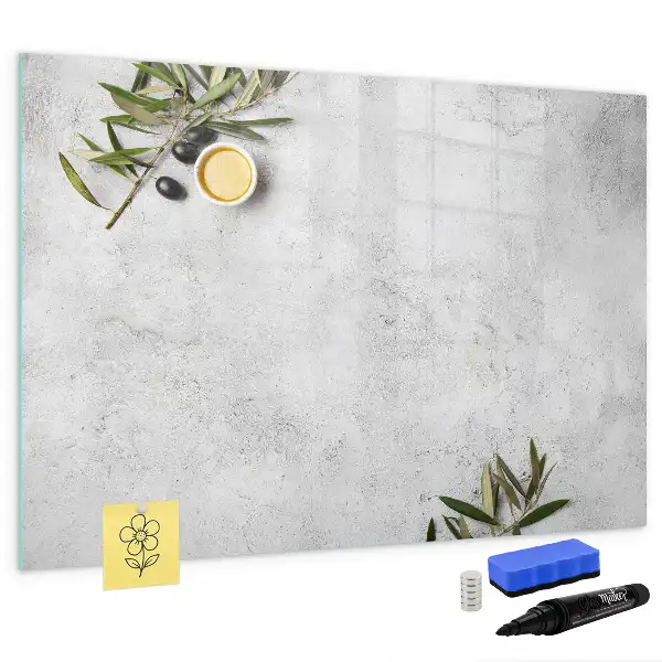 Lavagna magnetica per scrivere modello minimalista Olive