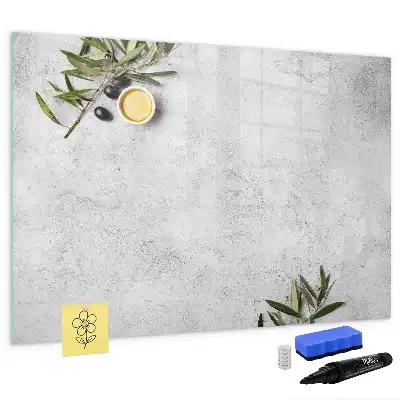 Lavagna magnetica per scrivere modello minimalista Olive