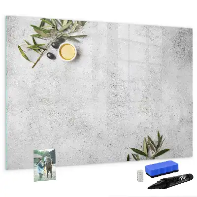 Lavagna magnetica per scrivere modello minimalista Olive