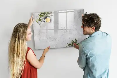 Lavagna magnetica per scrivere modello minimalista Olive