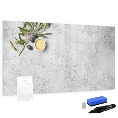 Lavagna magnetica per scrivere modello minimalista Olive