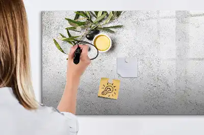 Lavagna magnetica per scrivere modello minimalista Olive