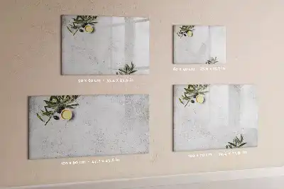Lavagna magnetica per scrivere modello minimalista Olive