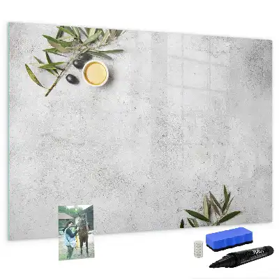 Lavagna magnetica per scrivere modello minimalista Olive