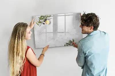Lavagna magnetica per scrivere modello minimalista Olive