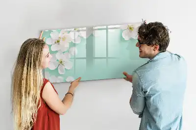 Lavagna magnetica per disegnare con margherite galleggianti