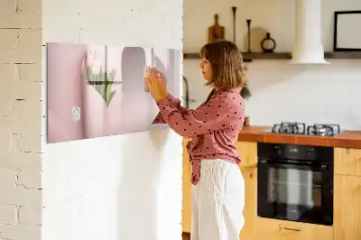 Lavagna magnetica per disegnare con motivo mazzo di fiori