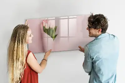 Lavagna magnetica per disegnare con motivo mazzo di fiori