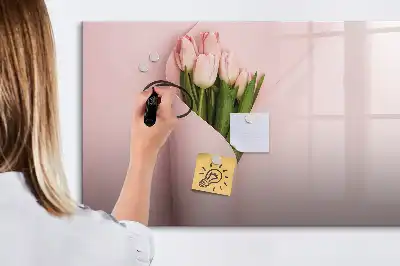 Lavagna magnetica per disegnare con motivo mazzo di fiori