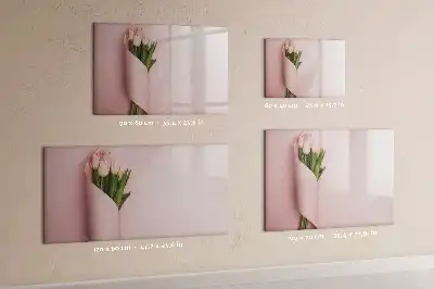 Lavagna magnetica per disegnare con motivo mazzo di fiori