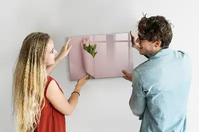 Lavagna magnetica per disegnare con motivo mazzo di fiori