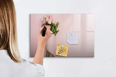 Lavagna magnetica per disegnare con motivo mazzo di fiori