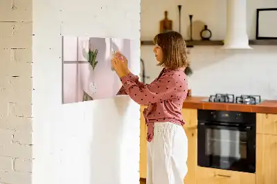 Lavagna magnetica per disegnare con motivo mazzo di fiori