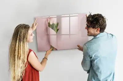 Lavagna magnetica per disegnare con motivo mazzo di fiori