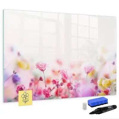Lavagna magnetica decorata con fiori di campo