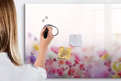 Lavagna magnetica decorata con fiori di campo