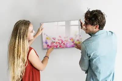 Lavagna magnetica decorata con fiori di campo