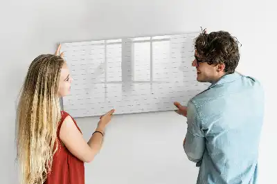 Lavagna magnetica per disegnare con motivo a pannelli di legno