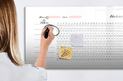 Lavagna magnetica per tracciare le abitudini per scrivere