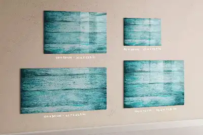 Lavagna magnetica per scrivere in legno blu effetto anticato