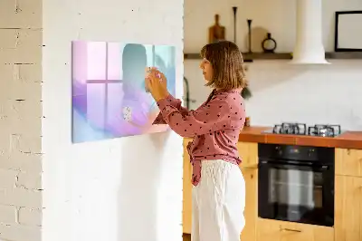 Lavagna magnetica per disegnare motivo con piume colorate