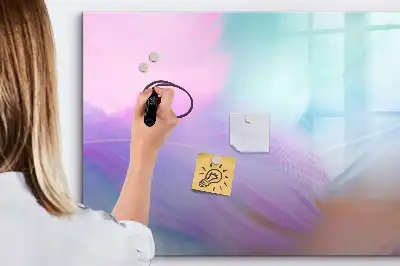 Lavagna magnetica per disegnare motivo con piume colorate