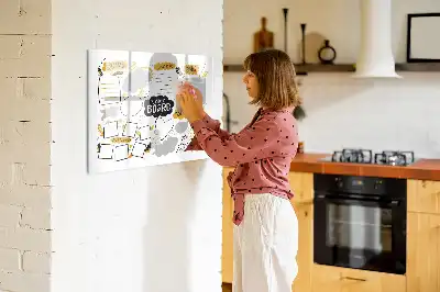 Lavagna magnetica per disegnare con il tema obiettivi per il nuovo anno