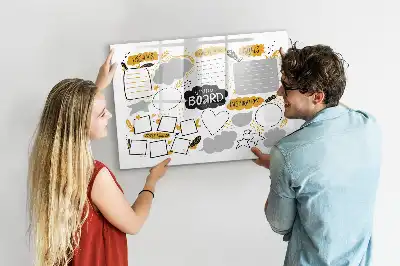 Lavagna magnetica per disegnare con il tema obiettivi per il nuovo anno