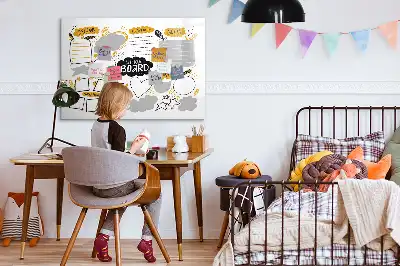 Lavagna magnetica per disegnare con il tema obiettivi per il nuovo anno