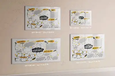 Lavagna magnetica per disegnare con il tema obiettivi per il nuovo anno