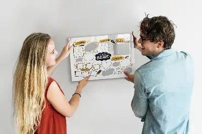 Lavagna magnetica per disegnare con il tema obiettivi per il nuovo anno