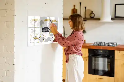 Lavagna magnetica per disegnare con il tema obiettivi per il nuovo anno