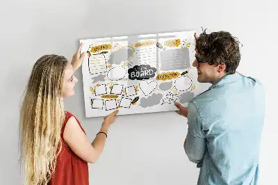 Lavagna magnetica per disegnare con il tema obiettivi per il nuovo anno